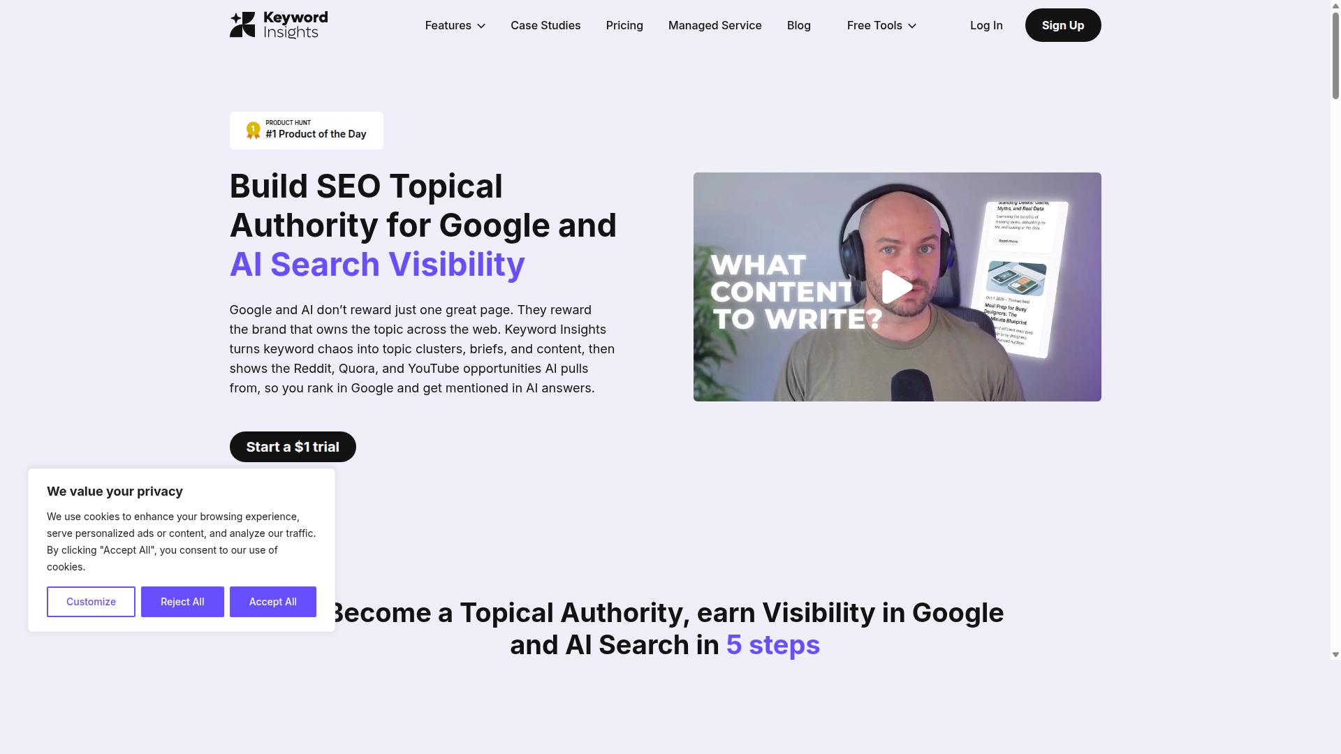Keyword Insights website