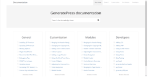 GeneratePress Documentation