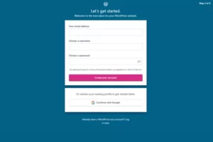 SignUp WordPres